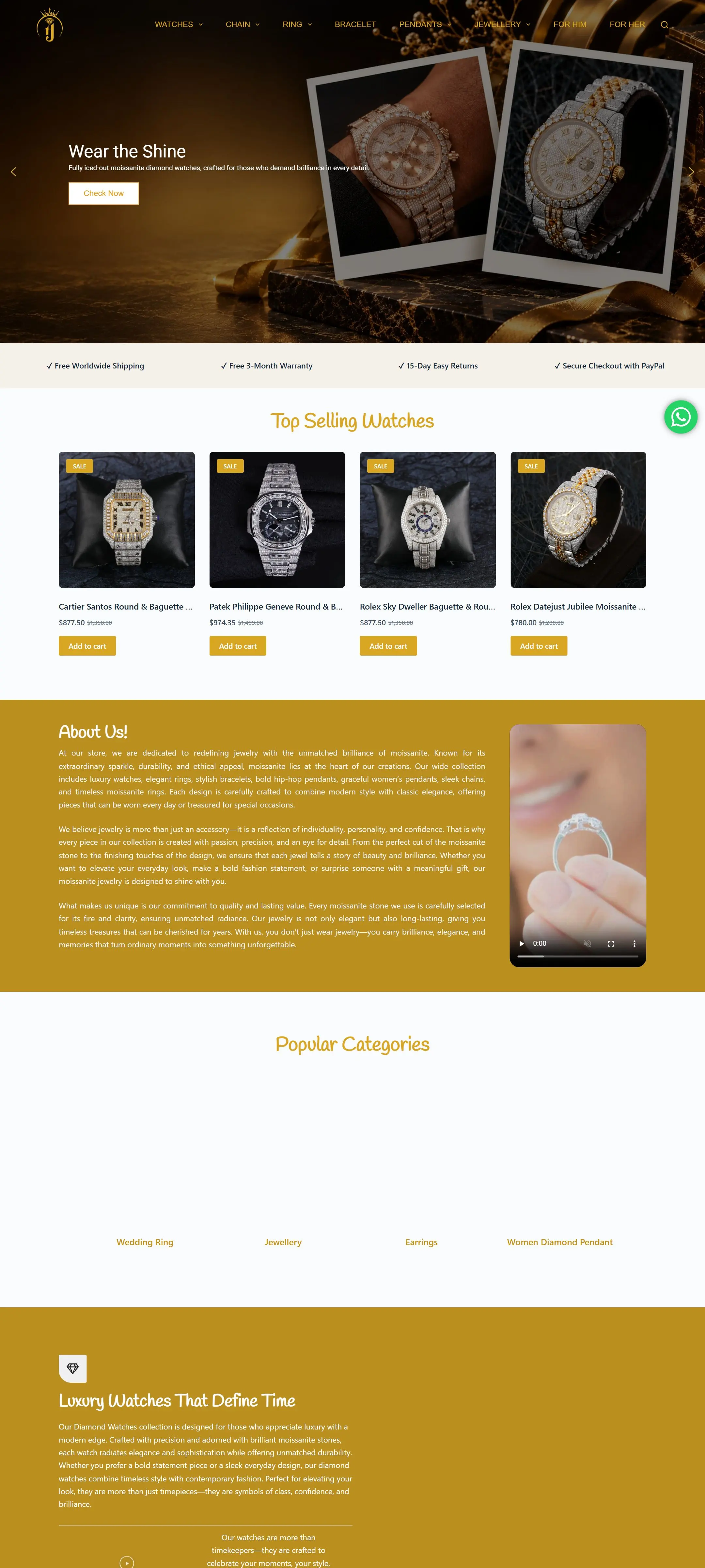 Tasnim Jewellery full homepage